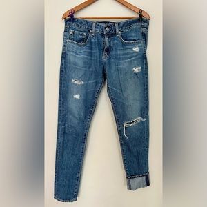 EUC. AG Distressed Nikki Relaxed Skinny. Size 29